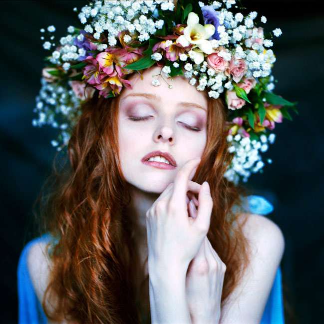 Fotografía Elizaveta Musienko corona de flores